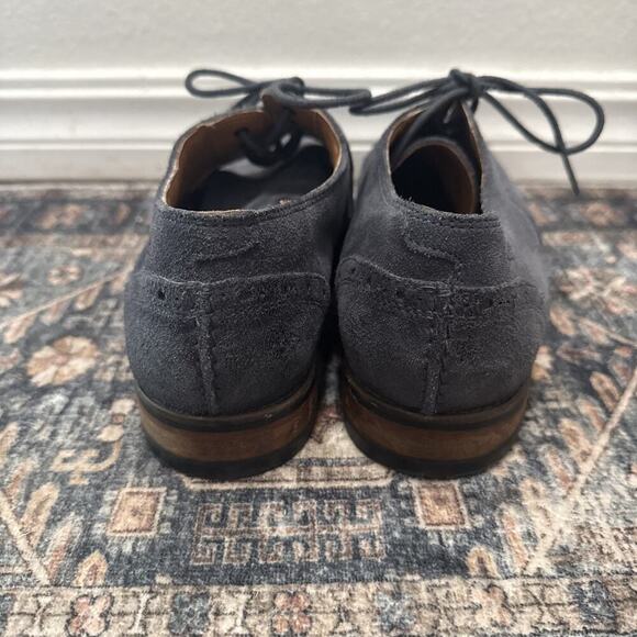 New Clarks 1825 Men's Exton Brogue Blue Suede Wing Tip Oxford Shoes 11 M New - Picture 4 of 6